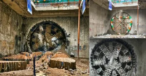 TBM Divya breakthrough at Victoria Station on Kolkata Metro