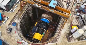 Mumbai-Ahmedabad Bullet Train tunnel construction with tunnel boring machine
